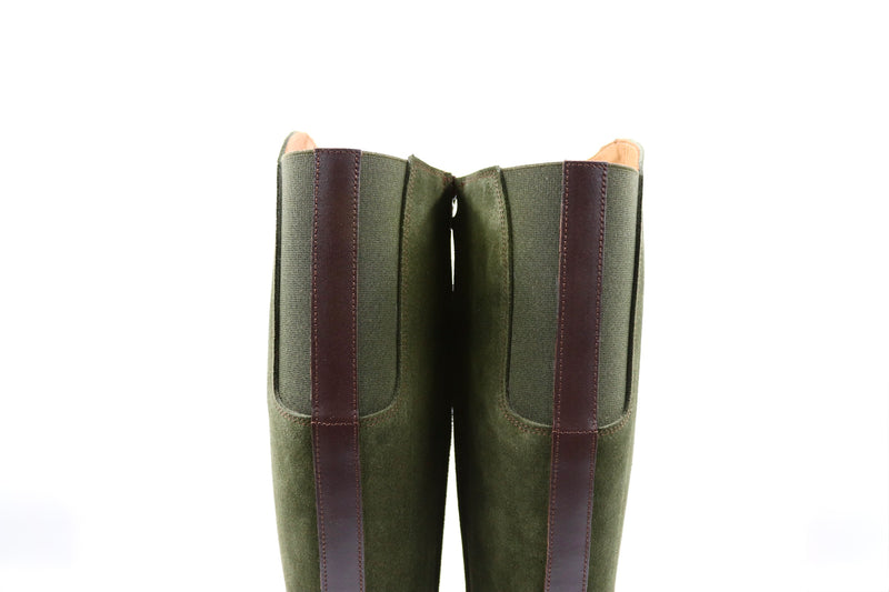 Lederstiefel - Marone/ Verde