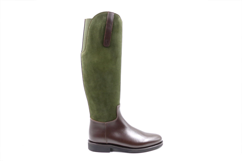 Lederstiefel - Marone/ Verde