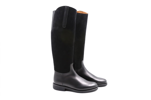 Lederstiefel - Nero/ Raven