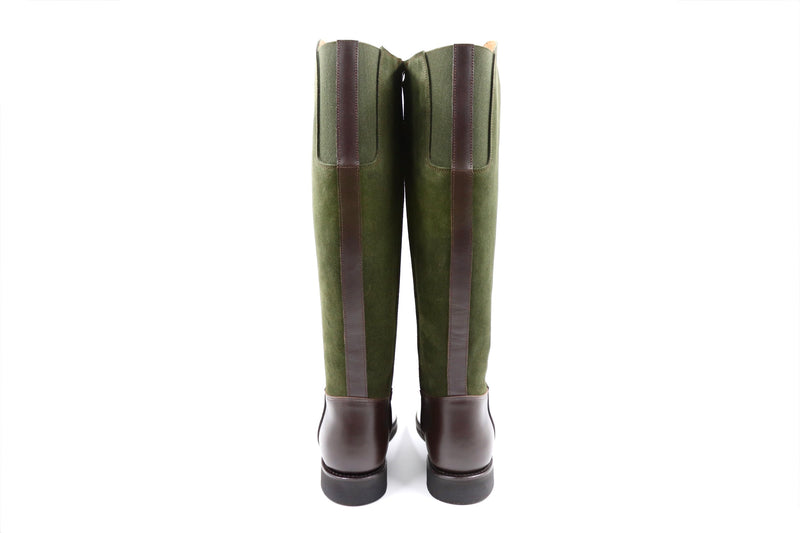 Lederstiefel - Marone/ Verde