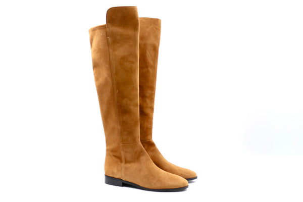 Wildlederstiefel - Cognac