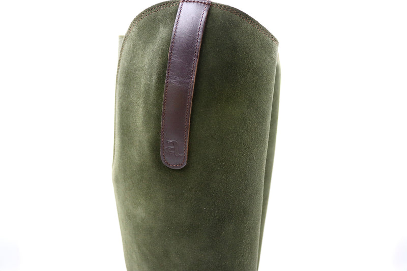 Lederstiefel - Marone/ Verde